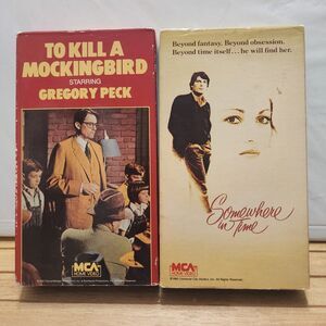 Lot Of 2 VHS Movies,To Kill a Mockingbird VHS 1987 And Somewhere In Time 1980